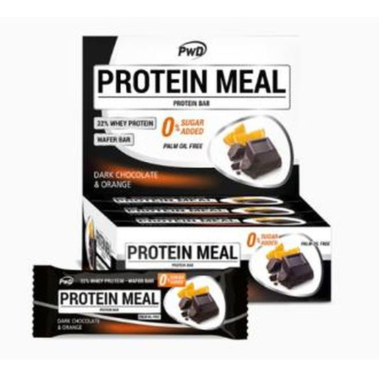 Pwd Protein Meal Barritas  Chocolate Negro-Naranja 12U 