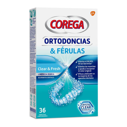 Corega Ortodoncias y Férulas, 36 Tabletas