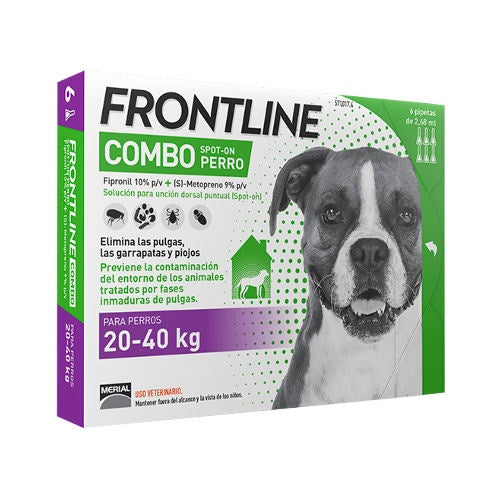 Frontline Spot Combo 20-40 Kg, 6 Pipetas