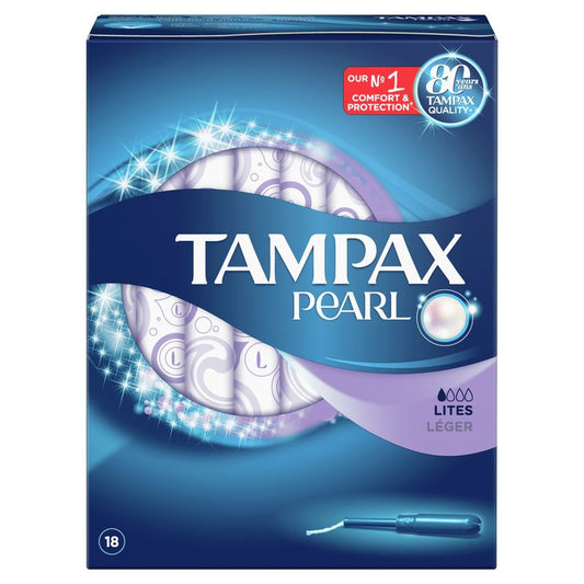Tampax Pearl Lites Tampones Con Aplicador , 18 unidades