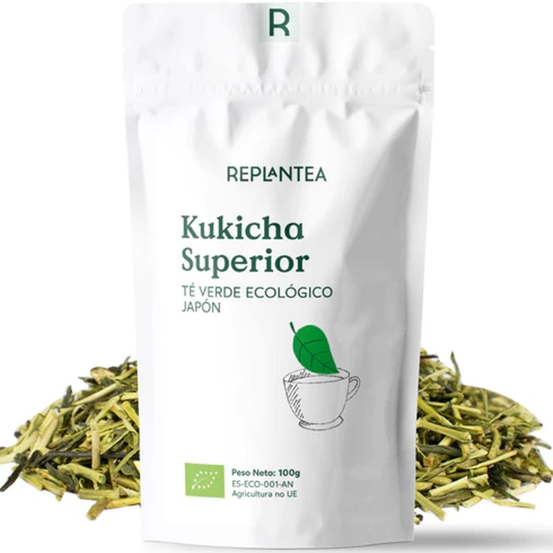 Replantea Té Verde Kukicha Superior Ecológico, 100 gr