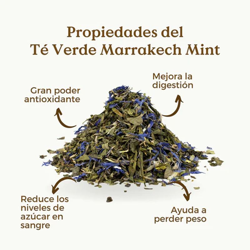 Replantea Té Verde Marrakech Mint Ecológico, 90 gr
