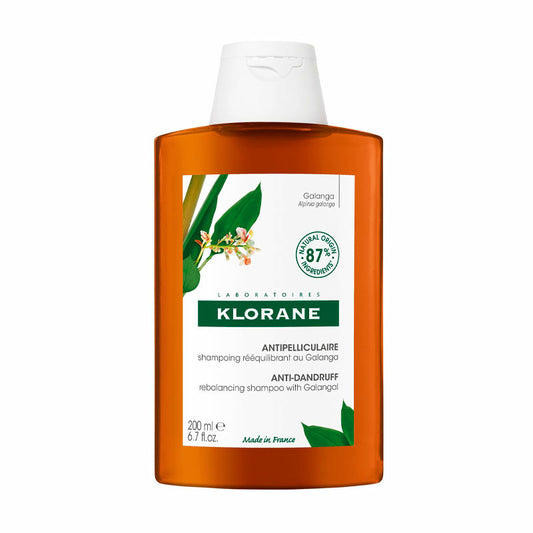 Klorane Champú Reequilibrante Anticaspa con Galangal, 200 ml