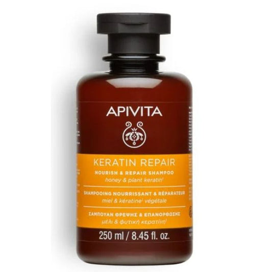 Apivita Keratin Repair Champú Hidratación Y Suavidad , 250 ml
