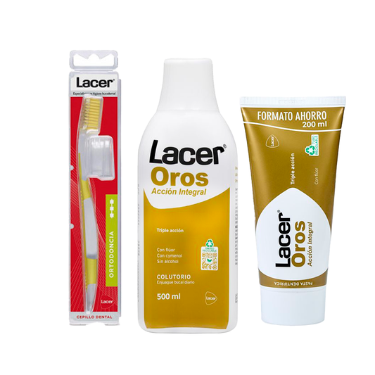 Lacer Pack Ortolacer (Colutorio+ pasta de dientes  + cepillo de dientes)