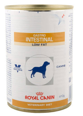 Royal Canin Veterinary Gastro Intestinal Low Fat Caja 12X410Gr, comida húmeda para perros