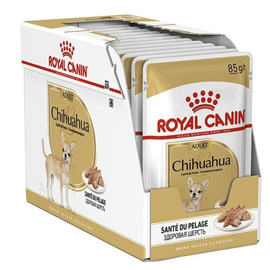 Royal Canin Adult Chihuahua Pouch Caja 12X85Gr, comida húmeda para perros