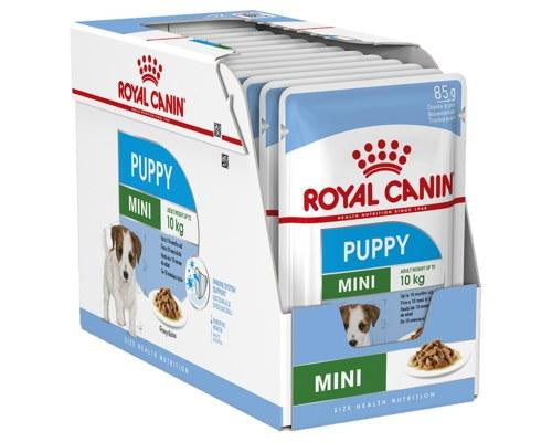 Royal Canin Puppy Mini Pouch Caja 12X85Gr, comida húmeda para perros