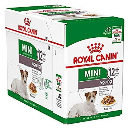 Royal Canin Senior Mini Pouch Caja 12X85Gr, comida húmeda para perros