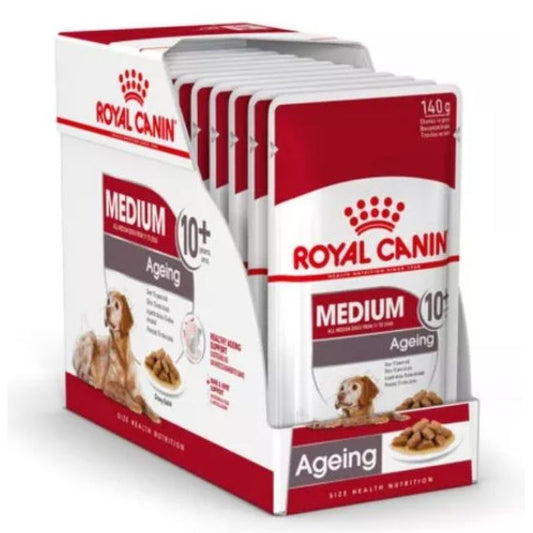 Royal Canin Adult Medium Pouch Caja 10X140Gr, comida húmeda para perros