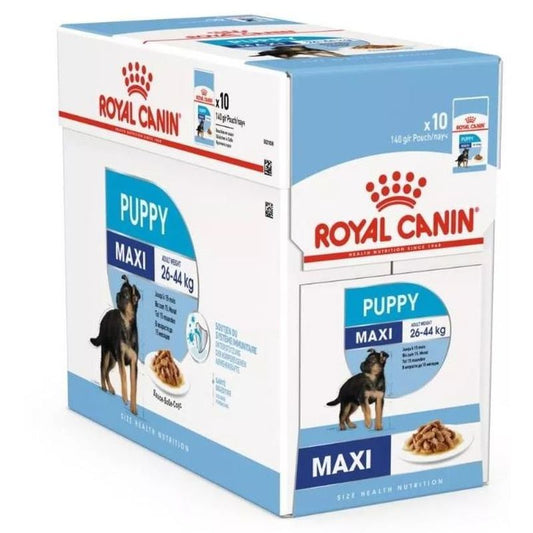 Royal Canin Puppy Maxi Pouch Caja 10X140Gr, comida húmeda para perros