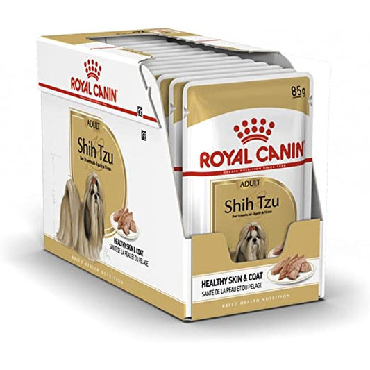 Royal Canin Adult Shih Tzu Pouch Caja 12X85Gr, comida húmeda para perros