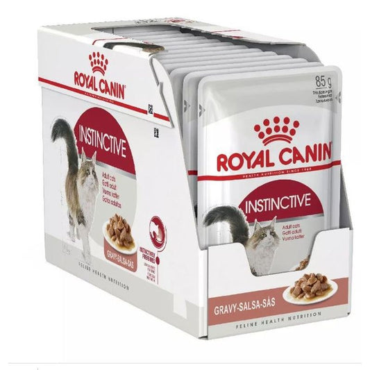 Royal Canin Adult Instinctive Pouch Gelatina Caja 12X85Gr, comida húmeda para gatos