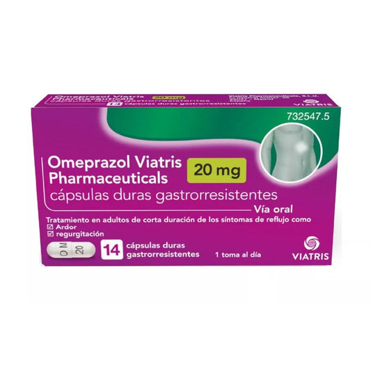 Viatris Omeprazol Pharmaceuticals 20 mg, 14 Cápsulas