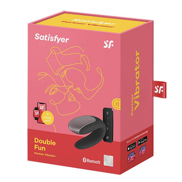 Satisfyer Connect Double Fun Partner Vibrator - Negro