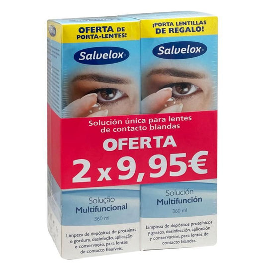 Salvelox Solución Única Para Lentes De Contacto Blandas, 2 X 360 ml