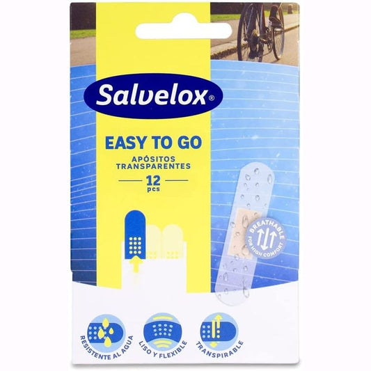 Salvelox Easy To Go, Carterita 12 Apósitos Plásticos Transparente