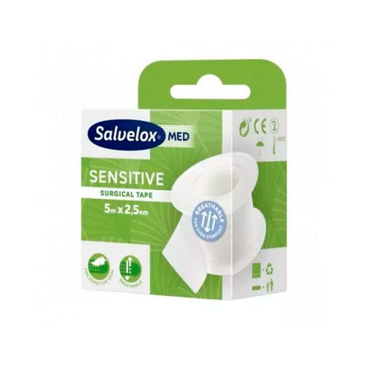 Salvelox Med Sensitive Adhesivo Quirúrgico 10 Unidades  2,5 X 5M