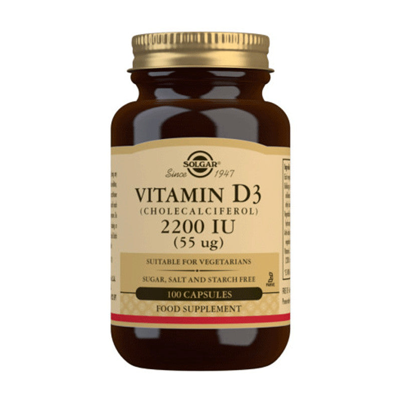 Solgar Vitamina D3 2200Ui (55Mcg.) - 100 cápsulas Vegetales