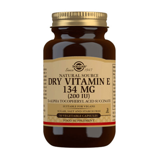 Solgar Vitamina E Seca 200Ui (134 mg) - 50 cápsulas Vegetales