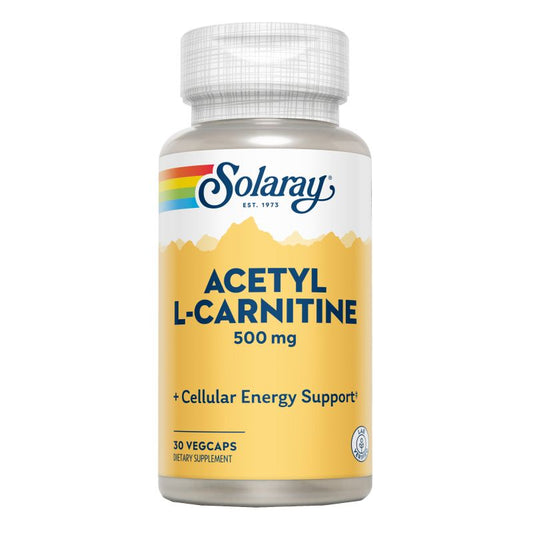 Solaray Acetyl L-Carnitina 500 Mg, 30 Cápsulas      