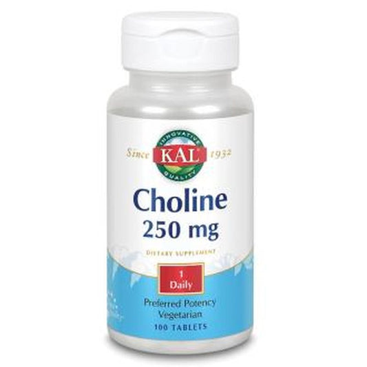 Solaray Choline Kal 250Mg. 100 Comprimidos 