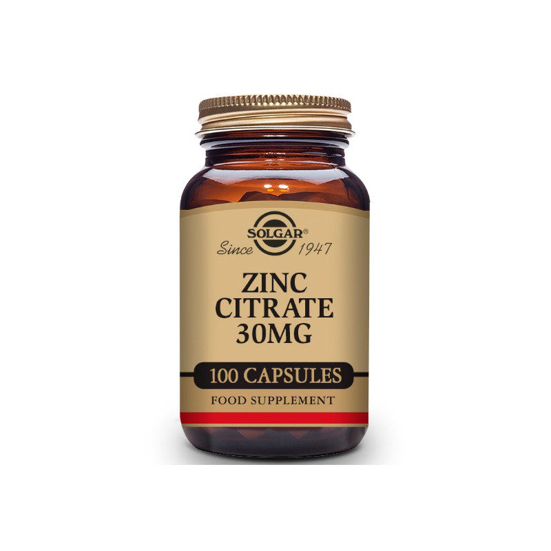 Solgar Citrato de Zinc 30 mg.(100)Cáps.Vegetales