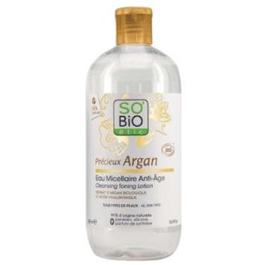 So´Bio Etic Agua Micelar Antiedad Hialuronico-Argan 500Ml. Bio 