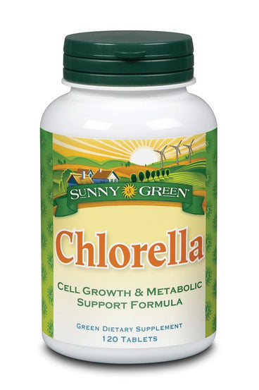 Solaray Chlorella Sunny Green, 120 Comprimidos De 1500 Mg   