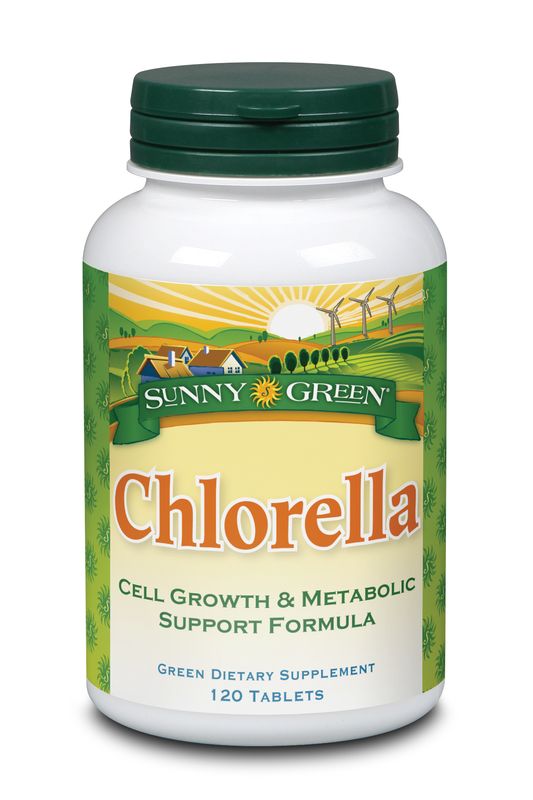 Solaray Chlorella Sunny Green, 120 Comprimidos De 1500 Mg   