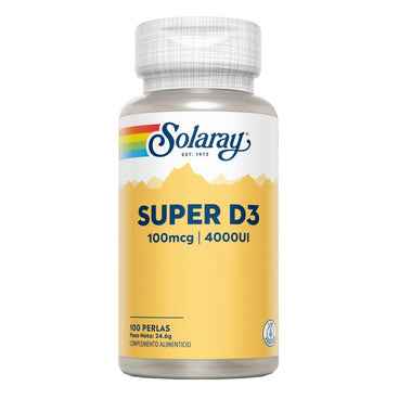 Solaray Super D3 4000 Ui , 100 perlas
