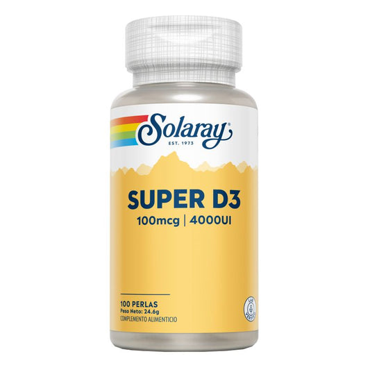 Solaray Super D3 4000 Ui , 100 perlas