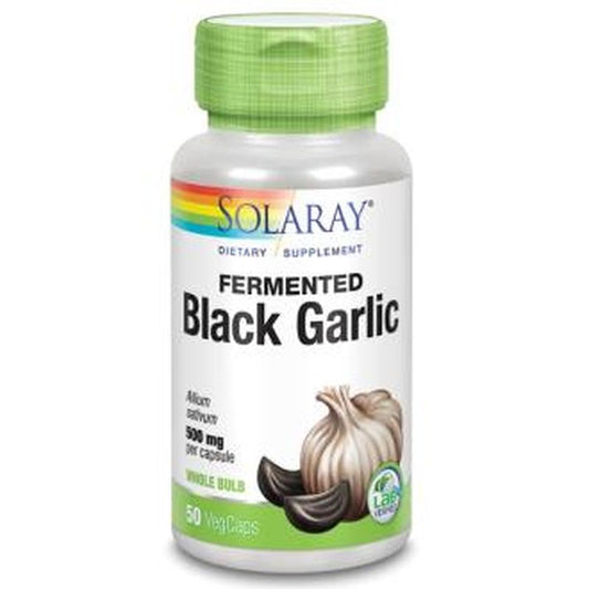 Solaray Black Garlic Bulb (Ajo Negro) 500Mg. 50 Cápsulas 