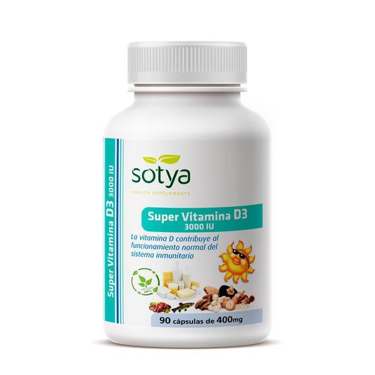 Sotya Super Vitamina D3 3000Ui 400Mg , 90 cápsulas