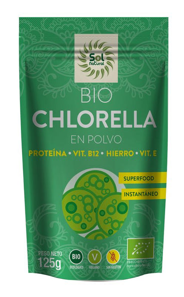 Solnatural Chlorella En Polvo Bio, 125 Gr      