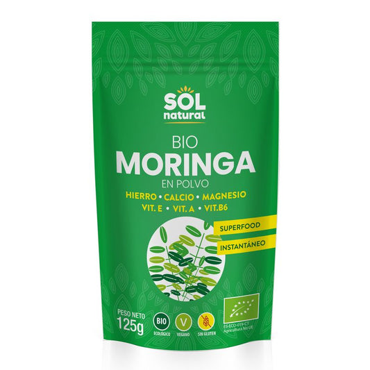 Solnatural Moringa En Polvo Bio , 125 gr   