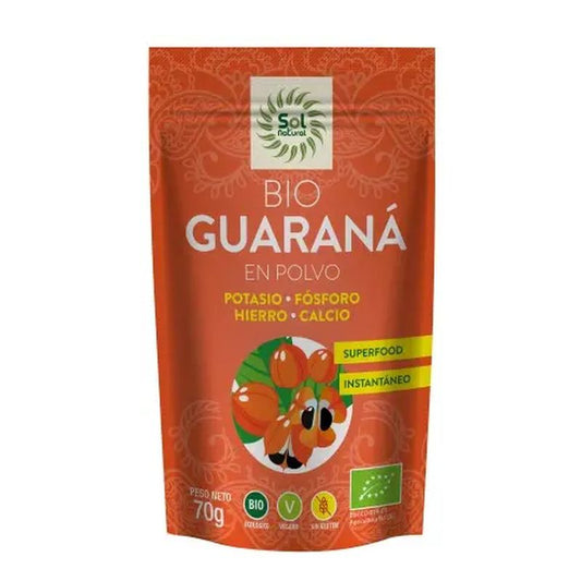 Solnatural Guarana En Polvo Bio , 70 gr