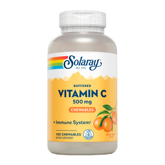 Solaray Vitamina C-500 Sabor Naranja 100 Comp.Mast.