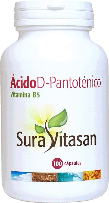 Sura Vitas Acido Pantotenico 500 Mg, 100 Cápsulas      