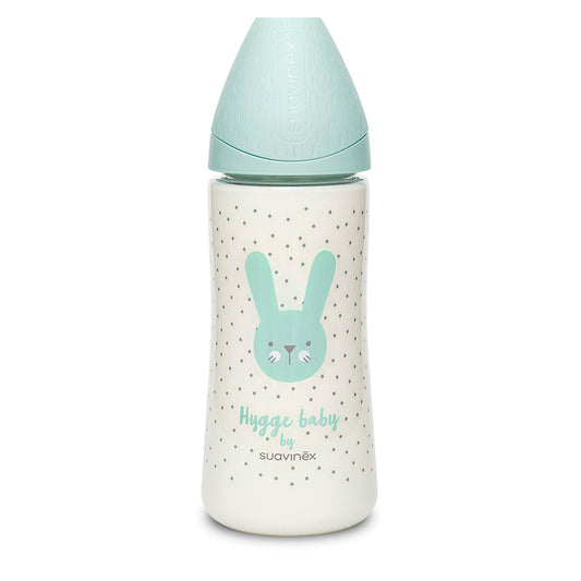 Suavinex Biberón Premium Rabbit Verde, 360 ml