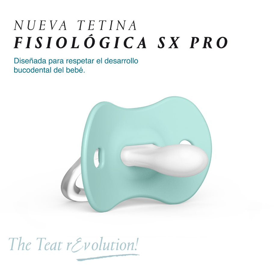 Suavinex Pack De 2 Chupetes Con Tetina Fisiológica De Silicona Sx Pro, Para Bebés 6-18 Meses, Forest Azul