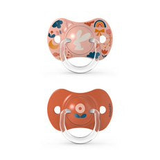 Suavinex Pack De 2 Chupetes Con Tetina Fisiológica De Silicona Sx Pro, Para Bebés +18 Meses, Forest Rosa