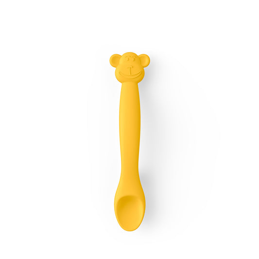 Suavinex Cuchara de Silicona Para Bebés +4 Meses, Color Amarillo