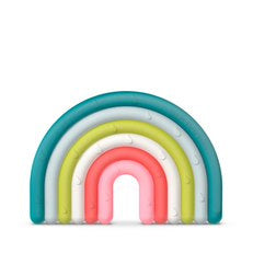 Suavinex Mordedor De Silicona Para Bebés +0 Meses. Anillo De Dentición Flexible Y Ligero. Diseño Arcoiris. Multicolor