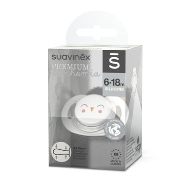 Suavinex Chupete Premium Para Bebés De 6-18 Meses. Chupete Con Tetina Fisiológica De Silicona Sx Pro. Bonhomia, Beige