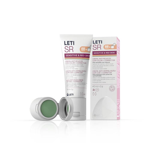 Letisr Crema Anti-Rojeces Con Color + Corrector, 40 ml