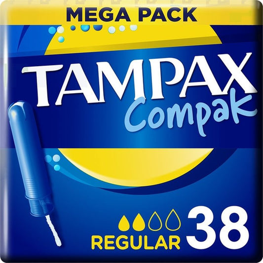 Tampax Compak Regular Tampones Con Aplicador , 38 unidades