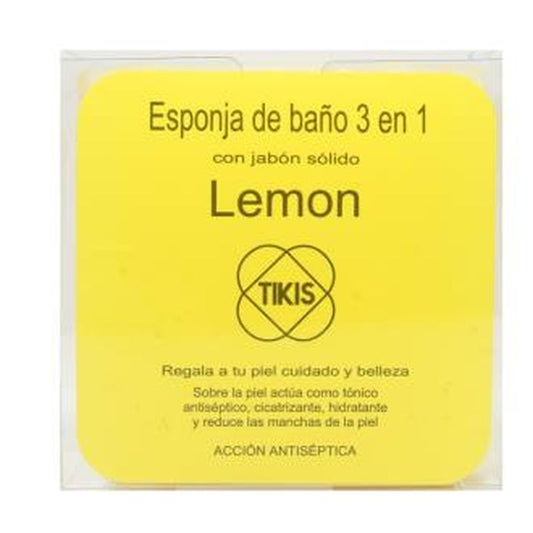 Tikis Tikis Esponja Cuadrada Con Jabon Limon 100Gr. 