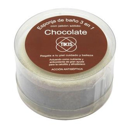 Tikis Tikis Esponja Redonda Con Jabon Chocolate 100Gr. 