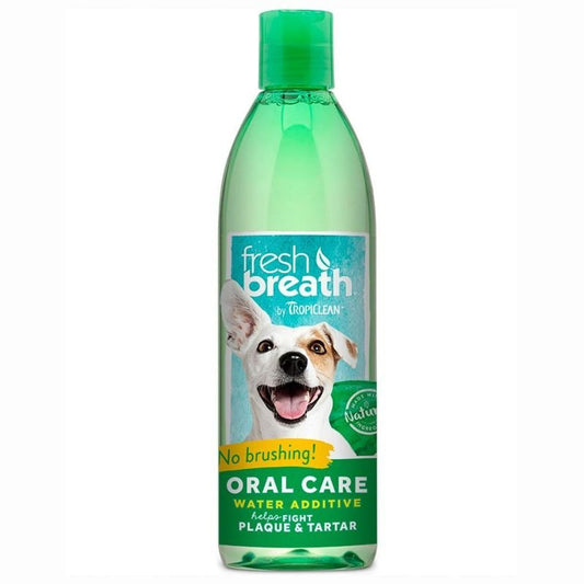 Tropiclean Fresh Breath Solucion Higiene Dental Perros 473Ml